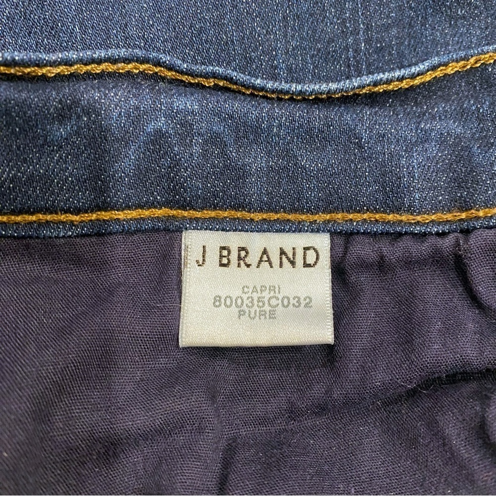 J Brand | Pure Capri Jeans Dark Blue Stretch Size 25 - Picture 6 of 8